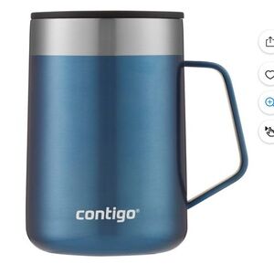 Contigo Blue Streeterville Stainless Steel Travel Mug 14 oz capacity NWT Blue